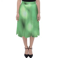 Green Vibrant Abstract No4 Classic Midi Skirt by DimitriosArt