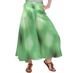 Green Vibrant Abstract No4 Satin Palazzo Pants