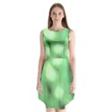 Green Vibrant Abstract No4 Sleeveless Chiffon Dress   View1