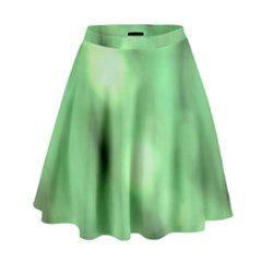 Green Vibrant Abstract No4 High Waist Skirt by DimitriosArt