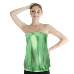 Green Vibrant Abstract No4 Strapless Top