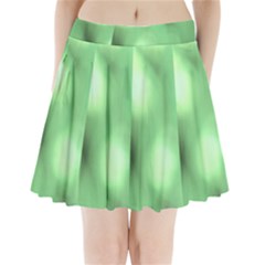 Green Vibrant Abstract No4 Pleated Mini Skirt