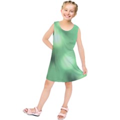 Green Vibrant Abstract No4 Kids  Tunic Dress