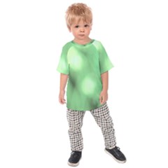 Green Vibrant Abstract No4 Kids  Raglan Tee