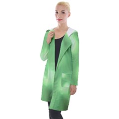 Green Vibrant Abstract No4 Hooded Pocket Cardigan