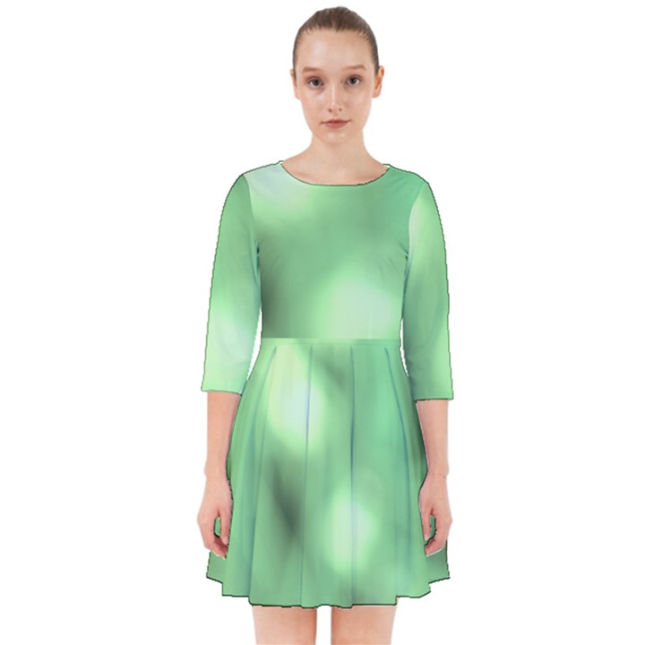 Green Vibrant Abstract No4 Smock Dress