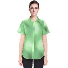 Green Vibrant Abstract No4 Women s Short Sleeve Shirt