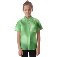 Green Vibrant Abstract No4 Kids  Short Sleeve Shirt