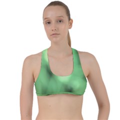 Green Vibrant Abstract No4 Criss Cross Racerback Sports Bra