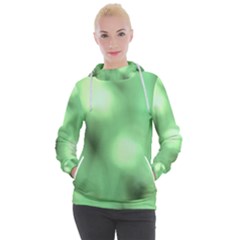 Green Vibrant Abstract No4 Women s Hooded Pullover