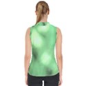 Green Vibrant Abstract No4 Mock Neck Shell Top View2