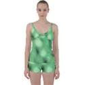 Green Vibrant Abstract No4 Tie Front Two Piece Tankini View1