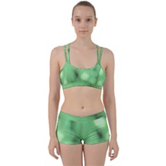 Green Vibrant Abstract No4 Perfect Fit Gym Set by DimitriosArt