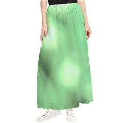 Green Vibrant Abstract No4 Maxi Chiffon Skirt