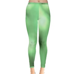 Green Vibrant Abstract No4 Inside Out Leggings