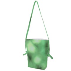 Green Vibrant Abstract No4 Folding Shoulder Bag