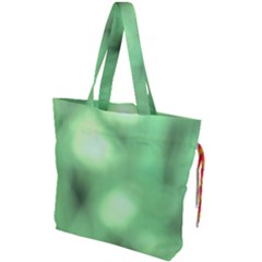 Green Vibrant Abstract No4 Drawstring Tote Bag