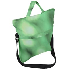 Green Vibrant Abstract No4 Fold Over Handle Tote Bag by DimitriosArt