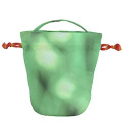 Green Vibrant Abstract No4 Drawstring Bucket Bag