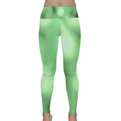 Green Vibrant Abstract No4 Lightweight Velour Classic Yoga Leggings