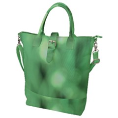 Green Vibrant Abstract No4 Buckle Top Tote Bag