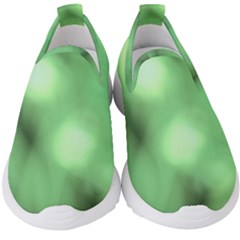 Green Vibrant Abstract No4 Kids  Slip On Sneakers by DimitriosArt