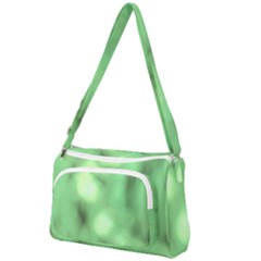 Green Vibrant Abstract No4 Front Pocket Crossbody Bag