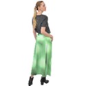 Green Vibrant Abstract No4 Velour Split Maxi Skirt View2