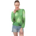 Green Vibrant Abstract No4 Banded Bottom Chiffon Top View1