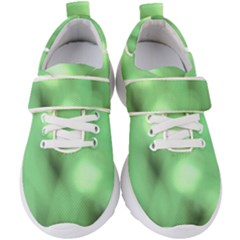 Green Vibrant Abstract No4 Kids  Velcro Strap Shoes