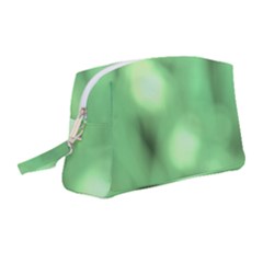 Green Vibrant Abstract No4 Wristlet Pouch Bag (Medium)