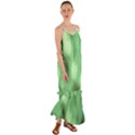 Green Vibrant Abstract No4 Cami Maxi Ruffle Chiffon Dress View1