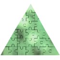 Green Vibrant Abstract No4 Wooden Puzzle Triangle View1