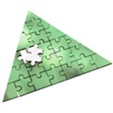 Green Vibrant Abstract No4 Wooden Puzzle Triangle View3