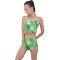 Green Vibrant Abstract No4 Summer Cropped Co-Ord Set View1