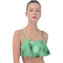 Green Vibrant Abstract No4 Frill Bikini Top View1