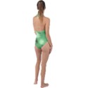 Green Vibrant Abstract No4 Plunge Cut Halter Swimsuit View2