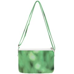 Green Vibrant Abstract No4 Double Gusset Crossbody Bag