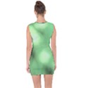 Green Vibrant Abstract No4 Lace Up Front Bodycon Dress View2