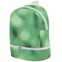 Green Vibrant Abstract No4 Zip Bottom Backpack