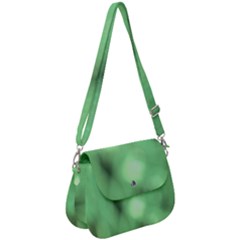 Green Vibrant Abstract No4 Saddle Handbag