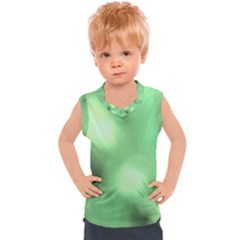 Green Vibrant Abstract No4 Kids  Sport Tank Top