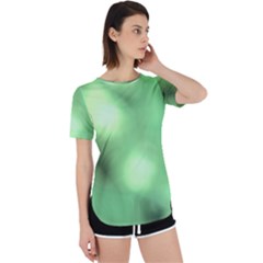 Green Vibrant Abstract No4 Perpetual Short Sleeve T-Shirt