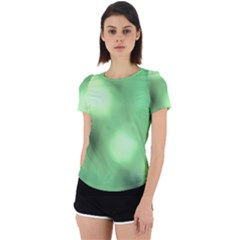 Green Vibrant Abstract No4 Back Cut Out Sport Tee