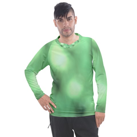 Green Vibrant Abstract No4 Men s Pique Long Sleeve Tee by DimitriosArt