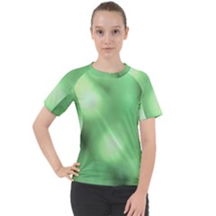 Green Vibrant Abstract No4 Women s Sport Raglan Tee