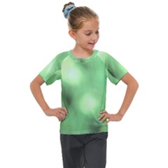 Green Vibrant Abstract No4 Kids  Mesh Piece Tee