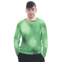 Green Vibrant Abstract No4 Men s Long Sleeve Raglan Tee