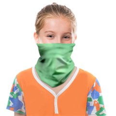 Green Vibrant Abstract No4 Face Covering Bandana (Kids)