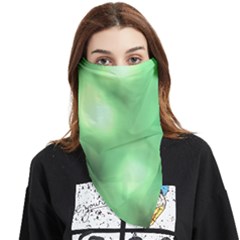 Green Vibrant Abstract No4 Face Covering Bandana (Triangle)